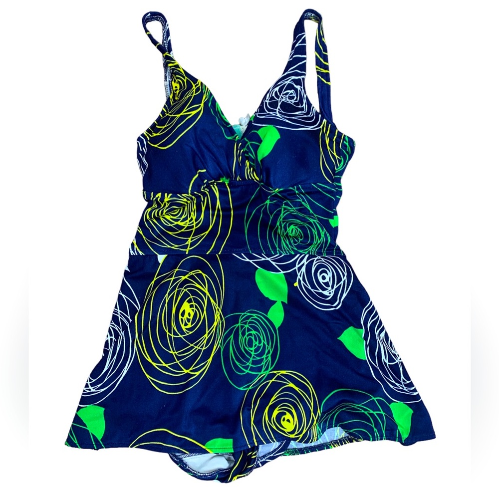 Women’s Vintage Jantzen One Piece Skirted Swimsuit